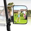 10L0L Golf Cart Mirror No Drilling Side Mirrors Universal for Club Car, EZGO,Yamaha, Folding Side Rear View Mirrors Adjustable 180 Degree HD Glass