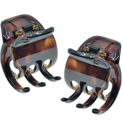 Camila Paris NV123 French Hair Clip for Women, Small Set of 2 Tortoise Girls Hair Claw Clips Jaw. Fashion Durable Styling Hair Accessories for Women, Strong Hold No Slip Grip, Made in France