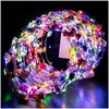 20 Pcs LED Flower Crowns Headbands - Light Up Headband for Women, Garlands Glowing Floral Wreath Crowns for Christmas Wedding Beach Party Birthday Cosplay Gifts