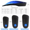 RooRuns Orthotic Inserts 3/4 Length, High Arch Support Foot Insoles for Over-Pronation Plantar Fasciitis Flat Feet Heel Pain Relief Shoe Inserts for Running Sports,S(Men 5-6/Women 6-7)