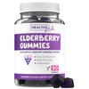 Elderberry Gummies for Kids with Vitamin C & Zinc (3 Months Supply) 90 Delicious Raspberry Flavor Gummy - Immune Support Supplement for Children - Vegetarian Sambucus Elderberry Gummies (No Pills)