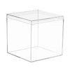 Clear box with Lid,Worasign Plastic Clear Acrylic Square Cube Containers with Lid Storage Boxes 4.7x4.7x4.7 Inches for Candy Pill ,Tiny Jewelry Beads, Coins, findings, Craft Supplies, Sewing