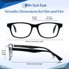 In Style Eyes Super Strong Eye Glasses, High Magnification Womens Reading Glasses - Non-Polarized Lens for Men - Black - 7.0x