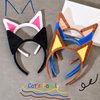 Merroyal Blue Cat Ears Headband Halloween Accessory Cat Costume Playing Dress Up & More(Blue)