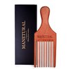 MANETURAL Beard Pick for Men 7" Handmade Afro Hair Comb - Wooden Grooming Tool for Men, Women with Wavy, Kinky, Curly Hair - Anti-Static Styling Precision"