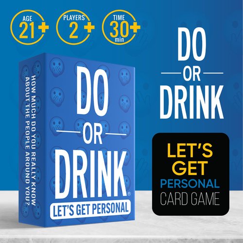 Do or Drink Let's Get Personal - Conversation Cards for Adults - 250 Cards to Get to Know Your Friends Better - Fun Drinking Game for Adults and Conversation Starter Cards for Game Night