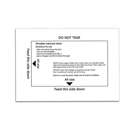 Ansoon Paper Shredder Lubricant Sheets, Paper Shredder Sharpening & Lubricating Sheets (12PCS)