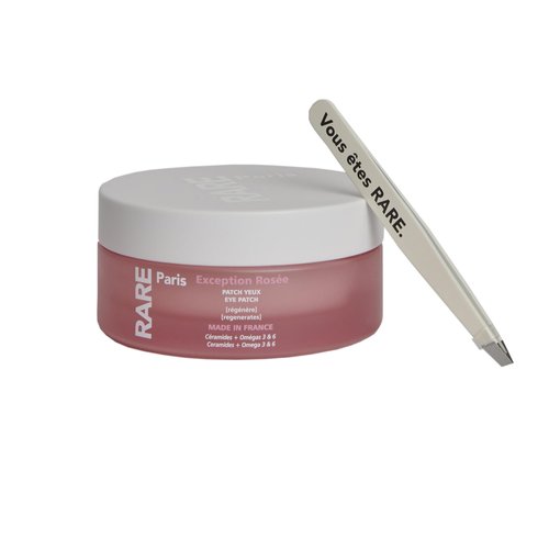 RARE Paris Exception Rosée Regenerating Under Eye Patches 30 pairs - Regenerating and Vivifying under eye sheet with Ceramides and Omega 3&6 - Anti-Aging, Regenerating and vivifying - Made in France