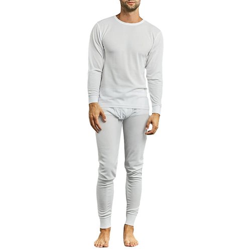 Knocker Men's 2pc Long Thermal Underwear Set White