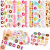 48 Donut 24PCS Donut Temporary Tattoos Sticker 24PCS Slap Bracelets Perfect for Themed Birthday Party Favors Baby Showers or Classroom Rewards Ideal Decor and Gifts for Girls and Boys