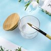 Acrylic Liquid Powder Glass Dappen Dish Glass Cup w Lock Bamboo Cap Lid Bowl for Acrylic Nail Art Kit (HJ-NAPB026-1pcs)