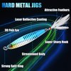 OROOTL Metal Jigs Saltwater Fishing Lures, 5pcs Hard Metal Jigging Spoon Lures Kit Slow Pitch Jigs Diving Sea Fishing Lures Fish Metal Jig Surf Casting Lures for Bass Striper Walleye Bluefish