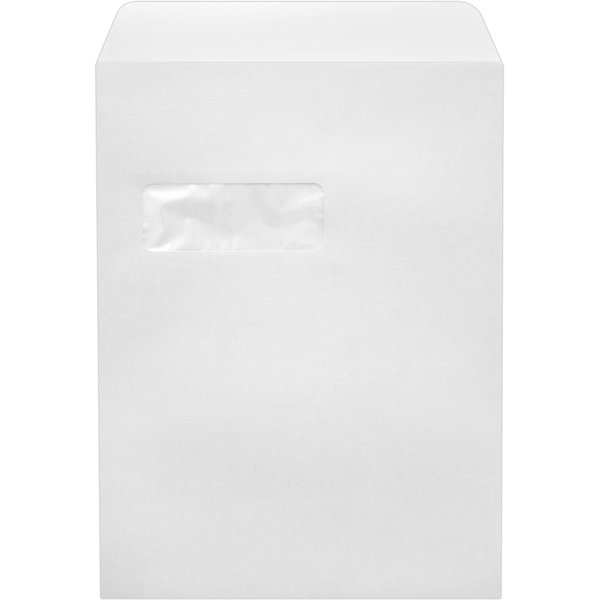 LUXPaper 9 x 12 Open End Window Envelopes | Peel & Press | White | 28lb. Text | 50 Qty