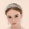 Fancy-J Silver Tiara Crowns for Women Girls Crystal Headband Princess Rhinestone Crown Bride Headbands Hair Accessories Jewelry Bridal Wedding Birthday Party Prom