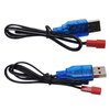Blomiky 3.7V 400mA 1S Lithium USB Charger Cable with Red JST Plug Suitable for Huina 1337 1338 RC Construction Trucks 1337 JST USB