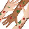 MERRY AND BRIGHT temporary tattoo set | 25 holiday Flash Tattoos | Christmas tattoo | Christmas party supplies, Holiday party favor | Christmas Tree, Santa, Candy Cane