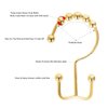 BATHDESIGN Shower Curtain Hooks Rings, Rust Proof Shower Curtain Hooks Double Sided, Sturdy Stainless Steel Shower Curtain Hangers for Bathroom Shower Curtain Rod, Gold, Set of 12