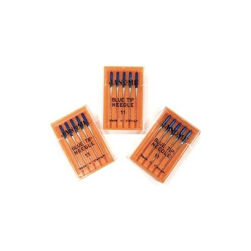 Janome Blue Tip Sewing Machine Needles Size 75/11, 3 X 5/Pk Needles