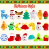 Christmas Goodie Bag Stuffers, 42 Pcs Christmas Squishies Toys for Kids Squishies Bulk Toy Mochi Fidget Stress Relief Toy for Stocking Stuffers Christmas Party Favors Xmas Gifts