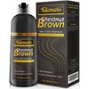 KILOMETS CHESTNUT BROWN Hair Dye Shampoo 3 IN 1- Hair Color Shampoo Grey Coverage in Minutes Ammonia Free Instant Coloring Gift for Mom Dad