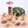 BRETOYIN 20PCS Dinosaur Bone Triceratops Mini Gold Dino for Kids Dinosaur Toy Storage Box Classroom Demonstration Tools Teacher Accessories T-Rex Tyrannosaurus Stegosaurus