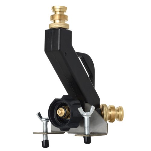 Flame King FK-DTMINI Mini 3-Port Distribution Tree for Camping, Connects 1-lb Appliances to a Standard Propane Tank, Perfect for Lanterns, Stoves, Heaters, and Grills, Black & Gold