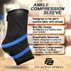 Fit Active Sports Ankle Compression Sleeve For Women & Men Ankle Support Sock for Pain Relief (Medium)