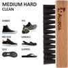 Shoe Cleaning Brush/Scrub Brush by Alloda - [Upgrade] Protect Double Sided Soft & Hard Sneaker Cleaner Brush by 100% Boar & Nylon Bristle