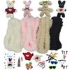Moru Fur Pipe Cleaner Craft Kit # 2, Soft & Thick Teddy Fur-stem Wire for DIY Art & Craft. with Decorative Accessories(Sweaters/Eyes/Nose/Ribbons)&Tutorial. Great for a Gift, Craft Class, Party