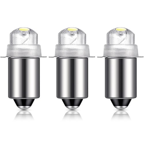 Honoson 3 Pieces Flashlight Bulb 55-Lumen 4.5 Volt Led Krypton Replacement Bulb Flashlight Bulbs for Flashlight Torch with 10 Year Lifespan, 41-1644 Krypton Flashlight Bayonet Base LED Bulb