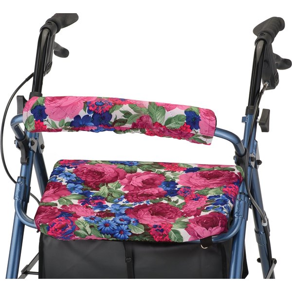NOVA Medical Products Rollator Walker Seat & Backrest Covers, Removable and Washable, Design, English Garden, 1 Count