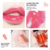 Yasovigi Hydrating Lip Oil Plumping Lip Tint Moisturizing Lip Gloss, Transparent Lip Balm Care Stick Nourishing Repairing Non-sticky, Moisture&Lighten Lip Lines (Cherry, Normal)
