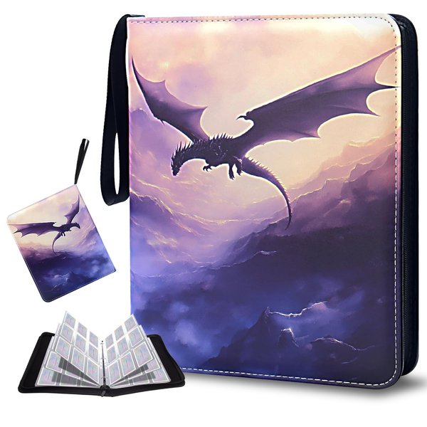 Card Binder for Pokemon 9 Pocket, Trading Card Binder 900 Pockets Sports Card Binder Card Holder Binder Card Collection Binder with 50 Removable Sleeves for Trading Cards, Sports Cards, Game Cards