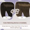 Full Shine Brown Weft Hair Extensions Real Human Hair Straight Remy Hair Bundles 105G Double Weft Extensions Dark Brown Sew In Hair Extensions Real Human Hair Weave Extensions Human Hair Wefts 24 Inch