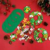 TINYFUTURE 15 Sets DIY Christmas Foam Wreath Crafts Kits Decorations Self Adhesive Xmas Sticker Santa Holly Leaf for Kids Party Favors Fun Classroom Home Activities