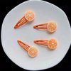 2 Pcs Slice Snap Hair Clips for Women Girls Bangs Side Hairpins Creative Barrettes Hair Accessories，Clips and Barrettes Hair Accessories（Orange）