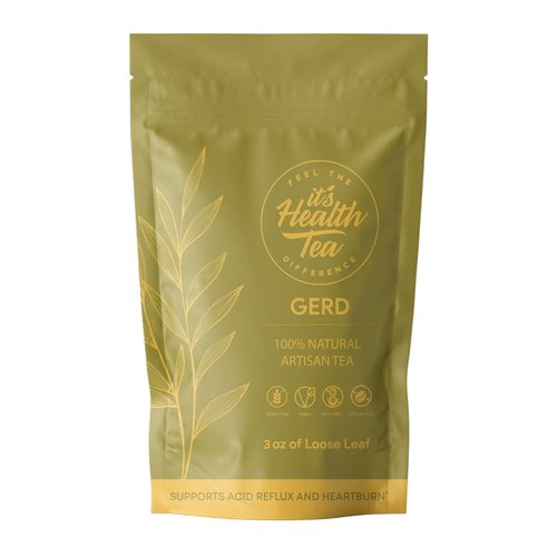 GERD Relief Herbal Tea: 8-Digestive Herb Blend, Natural Acid Reflux & Heartburn Aid, Pre/Post Meal Support, 3oz with 30 Bags