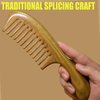 Hair Comb Moreinday Wooden Comb Anti-static Wood Comb Green Sandalwood Comb Wide Tooth Comb for Women Men
