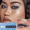 evpct 1Pcs Royal Blue Glitter Glittering Diamond Shimmer Liquid Eyeliner Eye Makeup Pencil Set, Sparkle Shimmer Colored Eyeliner Pen Waterproof Smudge Proof Long Lasting High Pigmented 04#