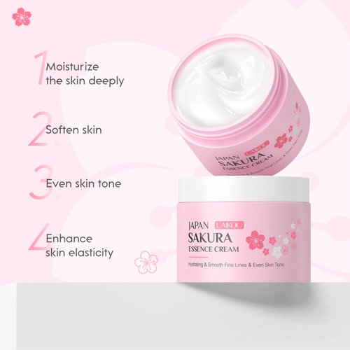 Cherry Blossom Skin Care Set, Sakura Stocking Stuffers for Teens Gift Set, Stocking Stuffers for Women, Travel Skincare Set With Cream,Serum,Eye Mask,Lip Mask,Toner,Cleanser,Sleep Mask,Mud Maks 24PCS