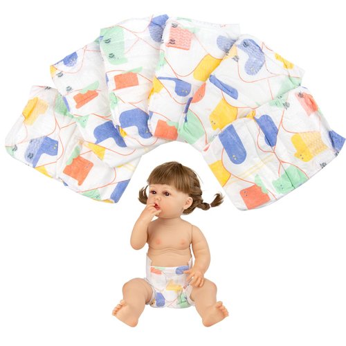 Reborn Baby Dolls Diapers 6-Piece Pack Fit for 17-22 inch Reborn Doll Newborn Reusable