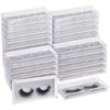 Stockroom Plus 30-Pack Transparent Empty Eyelash Boxes for False Eyelashes, Lash Cases Empty Bulk Wholesale with Glitter Paper Card for Makeup Artists, Women (4.4 x 2 Inches, 0.55" Width)