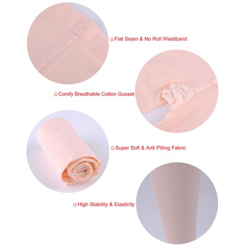 EVERSWE Girls Tights, Semi Opaque Footed Tights, Microfiber Comfortable Tights, Dance Tights (5-7, Black)