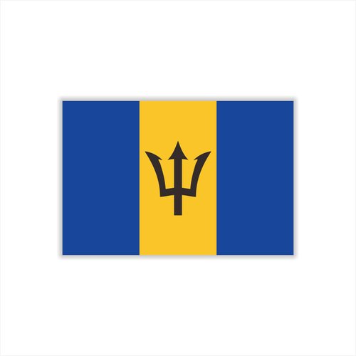 Womaha 30 Sheets Barbadian Flag Temporary Tattoos Fans Face Tattoo Stickers for Adults Kids Group Activity Props