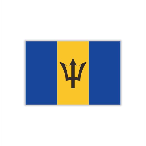 Womaha 30 Sheets Barbadian Flag Temporary Tattoos Fans Face Tattoo Stickers for Adults Kids Group Activity Props