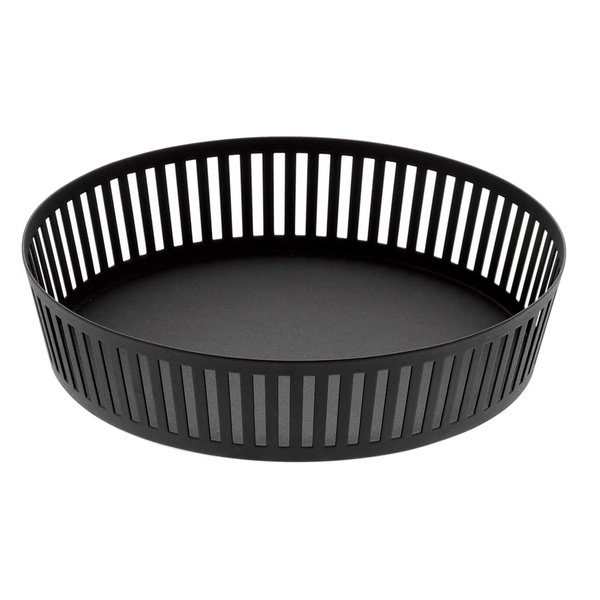 Yamazaki Home Striped Steel Fruit Basket - Kitchen Storage Produce Holder Steel Wide Black