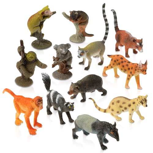 ArtCreativity Rainforest Figurines Toys Set - 12 Pack - Mini Plastic Jungle Rain Forest Figures for Kids and Toddlers - Birthday Party Favors, Giveaways, Goody Bag Fillers, for Boys and Girls