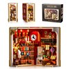 INSOON Magic Booknook Building Set with LED Light, 3.6mm Mini DIY Bookend Building Kit for Bookshelf & Home Decor, 1015 PCS Miniature Book Nook Building Block Model for Kids Adults Boys Girls Age 8+