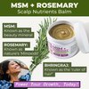 Qhemet Biologics MSM + Rosemary Scalp Nutrients Balm | Nourishing Hair Growth Formula with Bhringraj, Castor & Coconut Oil | For Dry, Thinning Hair & Slow Growth | Vegan (4 oz)