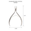 ForPro Cobalt Cuticle Nipper, Stainless Steel Cuticle Nipper for Trimming Cuticles and Hangnails, ¼ Jaw